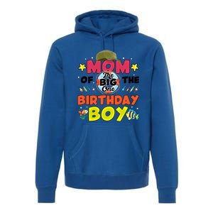 Big One Fishing Theme Mom Of The Birthday Funny Gift Premium Hoodie