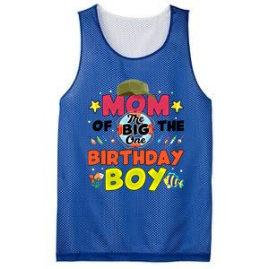 Big One Fishing Theme Mom Of The Birthday Funny Gift Mesh Reversible Basketball Jersey Tank