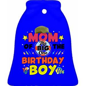 Big One Fishing Theme Mom Of The Birthday Funny Gift Ceramic Bell Ornament