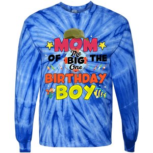 Big One Fishing Theme Mom Of The Birthday Funny Gift Tie-Dye Long Sleeve Shirt