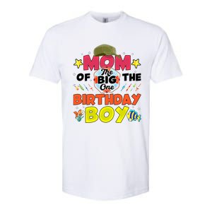 Big One Fishing Theme Mom Of The Birthday Funny Gift Softstyle CVC T-Shirt