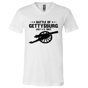 Battle Of Gettysburg | Battlefield US American Civil War V-Neck T-Shirt