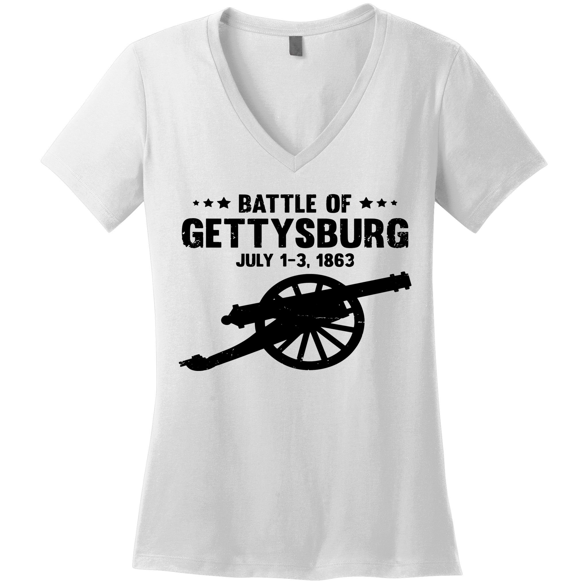 Battle Of Gettysburg | Battlefield US American Civil War Women's V-Neck T-Shirt