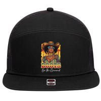 Boots On Ground Juneteenth Cowgirl Linedance Boots Western 7 Panel Mesh Trucker Snapback Hat