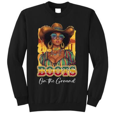 Boots On Ground Juneteenth Cowgirl Linedance Boots Western Sweatshirt
