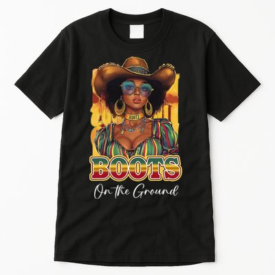 Boots On Ground Juneteenth Cowgirl Linedance Boots Western Tall T-Shirt