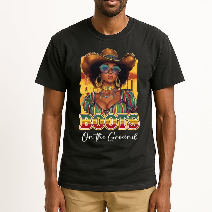 Boots On Ground Juneteenth Cowgirl Linedance Boots Western Tall T-Shirt