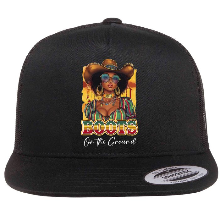 Boots On Ground Juneteenth Cowgirl Linedance Boots Western Flat Bill Trucker Hat