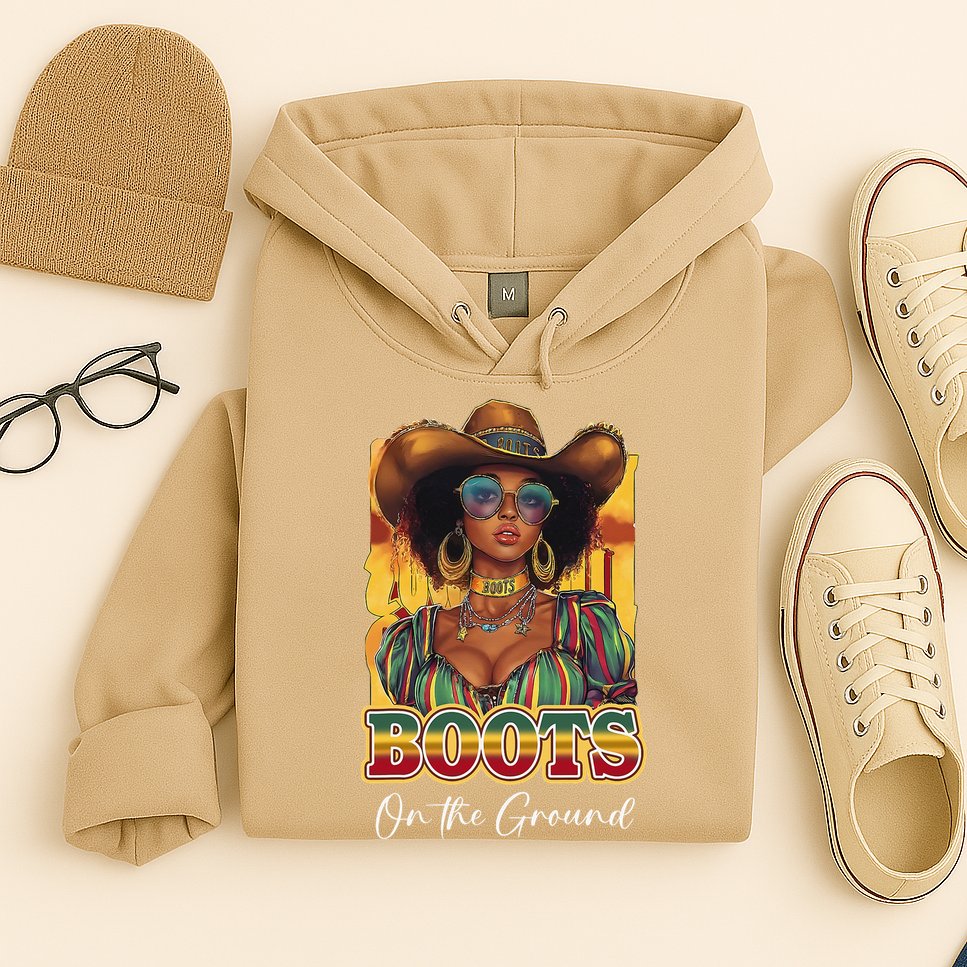 Boots On Ground Juneteenth Cowgirl Linedance Boots Western Hoodie
