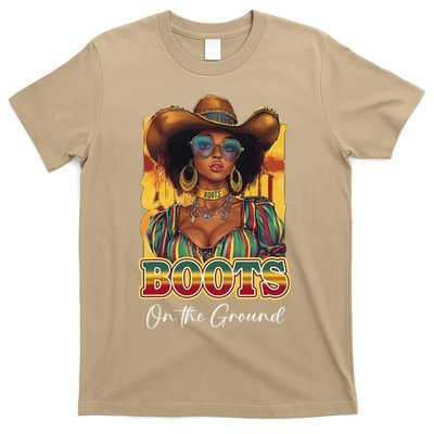 Boots On Ground Juneteenth Cowgirl Linedance Boots Western T-Shirt