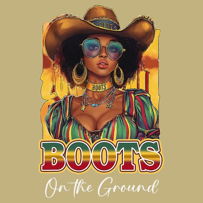 Boots On Ground Juneteenth Cowgirl Linedance Boots Western T-Shirt