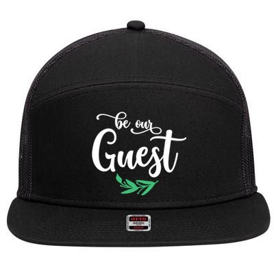 Be Our Guest Wedding Gift 7 Panel Mesh Trucker Snapback Hat