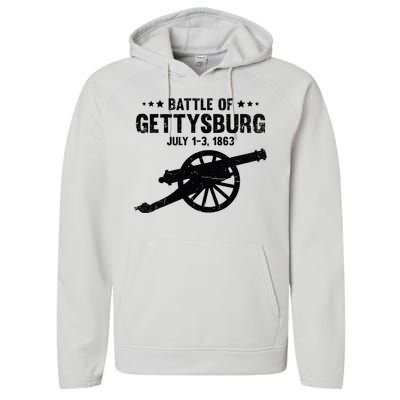 Battle Of Gettysburg Battlefield Us American Civil War Performance Fleece Hoodie