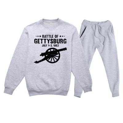 Battle Of Gettysburg Battlefield Us American Civil War Premium Crewneck Sweatsuit Set