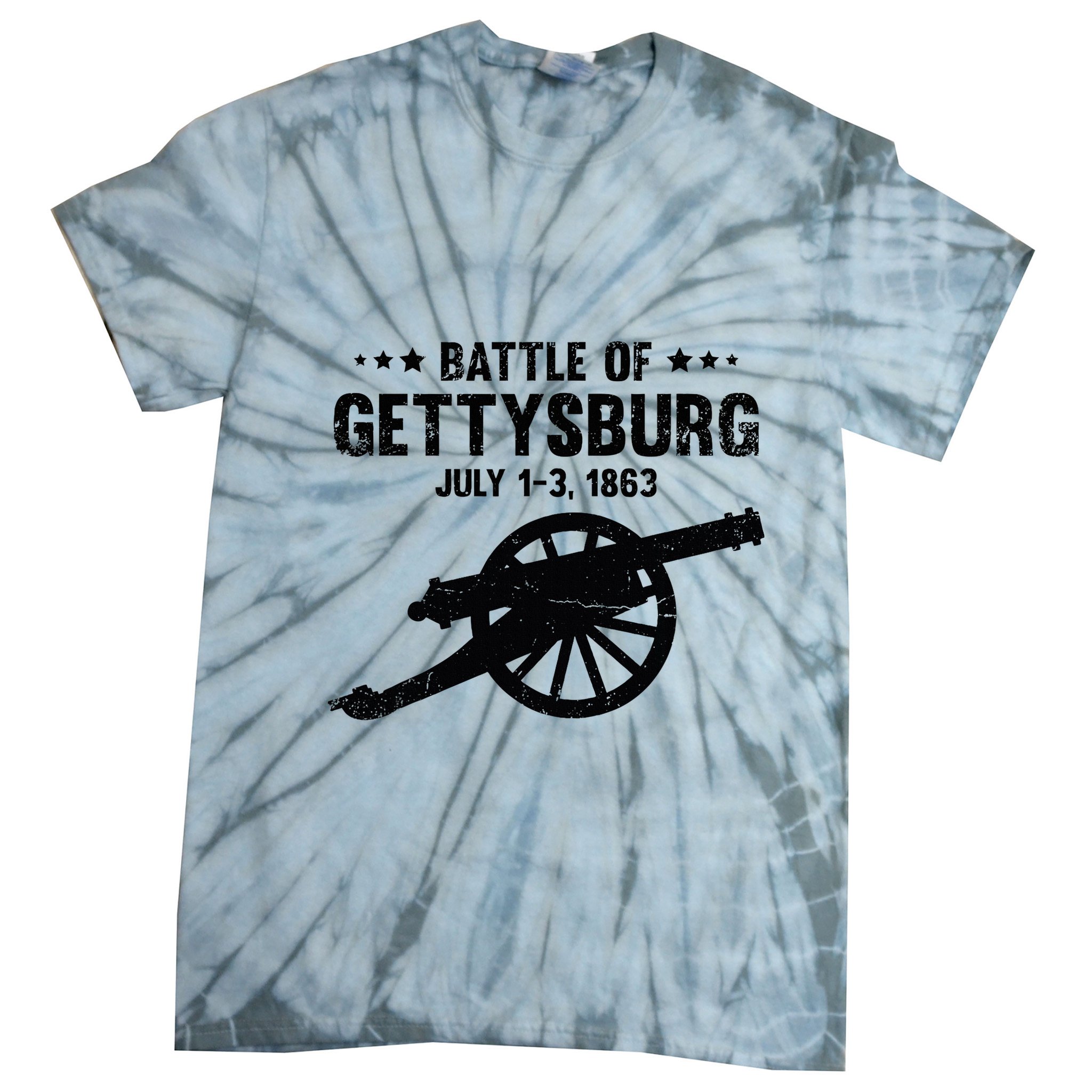 Battle Of Gettysburg Battlefield Us American Civil War Tie-Dye T-Shirt