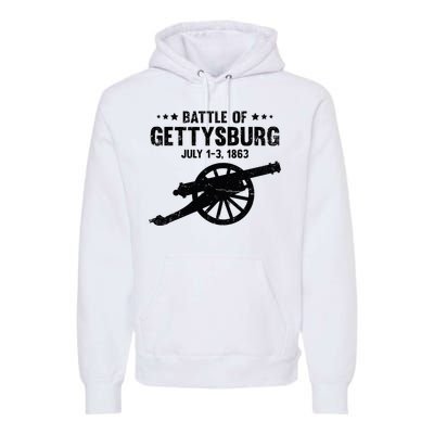 Battle Of Gettysburg Battlefield Us American Civil War Premium Hoodie