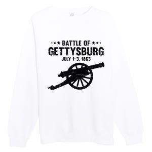 Battle Of Gettysburg Battlefield Us American Civil War Premium Crewneck Sweatshirt