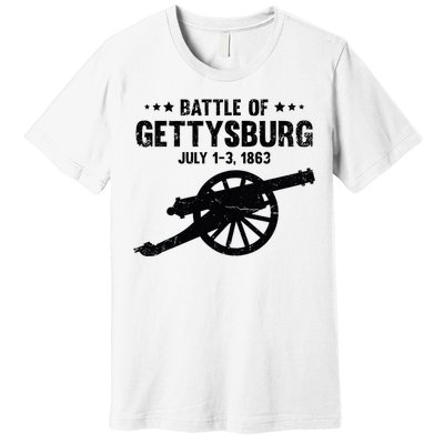 Battle Of Gettysburg Battlefield Us American Civil War Premium T-Shirt