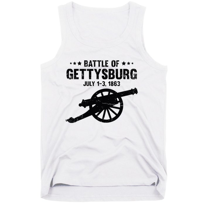 Battle Of Gettysburg Battlefield Us American Civil War Tank Top