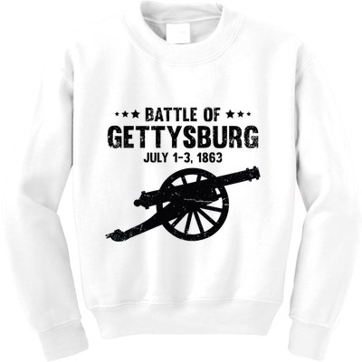 Battle Of Gettysburg Battlefield Us American Civil War Kids Sweatshirt