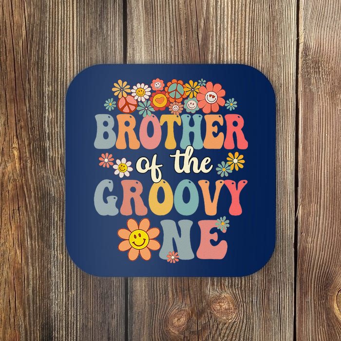 Brother Of Groovy One Matching Family 1st Birthday Party Coaster