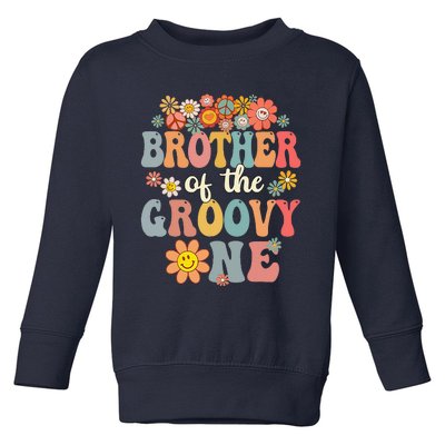 Brother Of Groovy One Matching Family 1st Birthday Party Toddler Sweatshirt