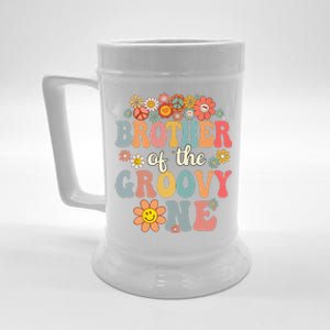 Brother Of Groovy One Matching Family 1st Birthday Party Beer Stein