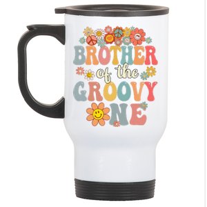 Brother Of Groovy One Matching Family 1st Birthday Party Stainless Steel Travel Mug