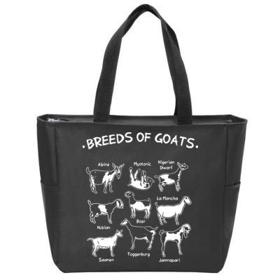 Breeds Of Goats Farmer Women Goat Zip Tote Bag