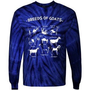 Breeds Of Goats Farmer Women Goat Tie-Dye Long Sleeve Shirt