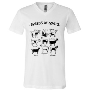 Breeds Of Goats Farmer Women Goat V-Neck T-Shirt