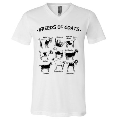 Breeds Of Goats Farmer Women Goat V-Neck T-Shirt