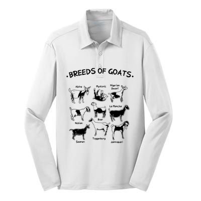 Breeds Of Goats Farmer Women Goat Silk Touch Performance Long Sleeve Polo