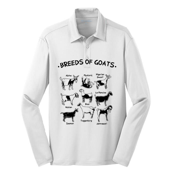 Breeds Of Goats Farmer Women Goat Silk Touch Performance Long Sleeve Polo