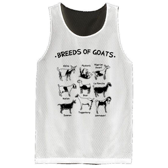 Breeds Of Goats Farmer Women Goat Mesh Reversible Basketball Jersey Tank