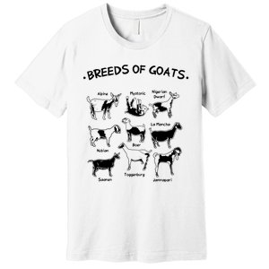 Breeds Of Goats Farmer Women Goat Premium T-Shirt