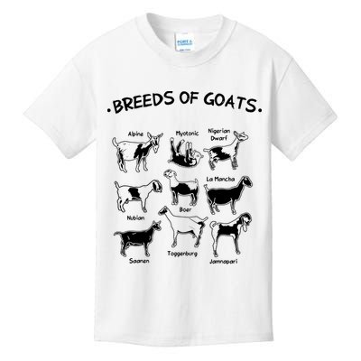Breeds Of Goats Farmer Women Goat Kids T-Shirt