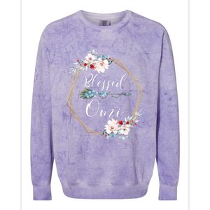 Blessed Omi Grandma Gift Colorblast Crewneck Sweatshirt