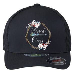 Blessed Omi Grandma Gift Flexfit Unipanel Trucker Cap