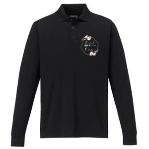 Blessed Omi Grandma Gift Performance Long Sleeve Polo