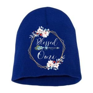 Blessed Omi Grandma Gift Short Acrylic Beanie