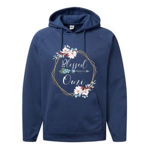 Blessed Omi Grandma Gift Performance Fleece Hoodie