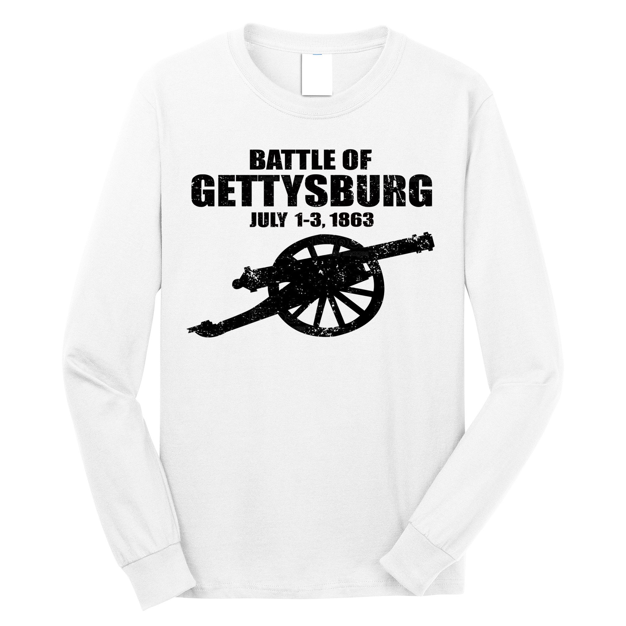 Battle Of Gettysburg Battlefield US American Civil War Long Sleeve Shirt