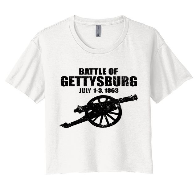 Battle Of Gettysburg Battlefield US American Civil War Women's Crop Top Tee