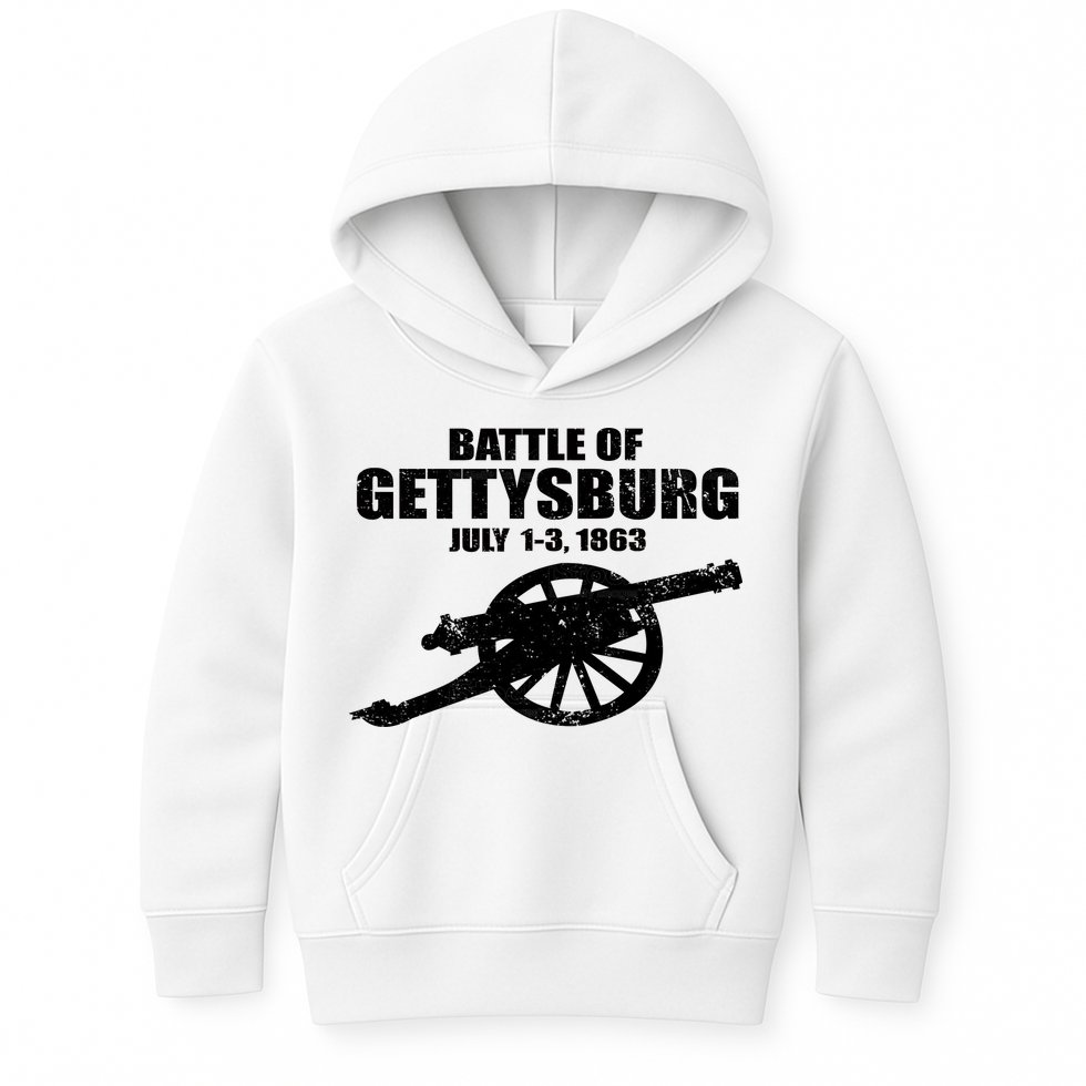 Battle Of Gettysburg Battlefield US American Civil War Kids Hoodie