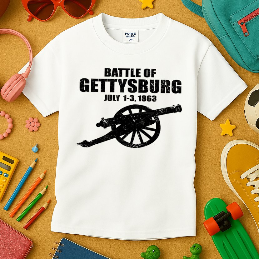 Battle Of Gettysburg Battlefield US American Civil War Kids T-Shirt