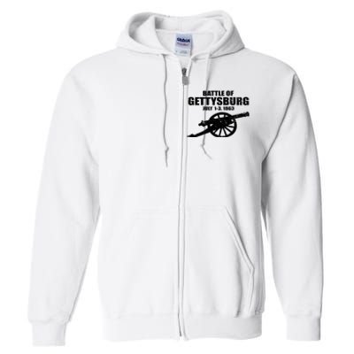 Battle Of Gettysburg Battlefield US American Civil War Full Zip Hoodie