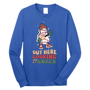 Boojee Out Here Lookin Like Snack Groovy Christmas Tree Cake Funny Gift Long Sleeve Shirt