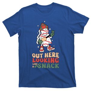 Boojee Out Here Lookin Like Snack Groovy Christmas Tree Cake Funny Gift T-Shirt