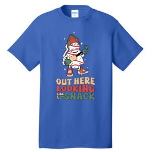 Boojee Out Here Lookin Like Snack Groovy Christmas Tree Cake Funny Gift Tall T-Shirt